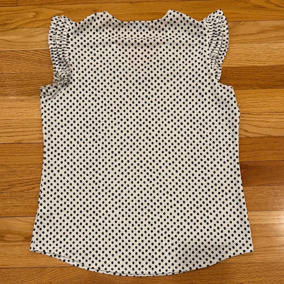 Adrianna Papell Black and White Polka Dot Blouse - Picture 4 of 4